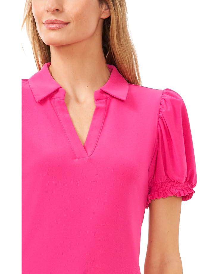 Short Sleeve Ruffle Detail High Low Top Product Image