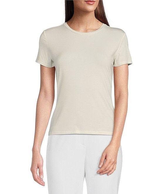 Alex Marie Ellen Crew Neck Short Sleeve Coordinating Jersey Knit Shirt Product Image