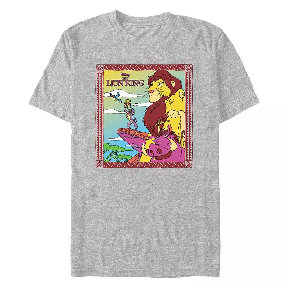 Disney's The Lion King Retro Poster Men's Graphic Tee, Size: XL, Athletic Grey Product Image