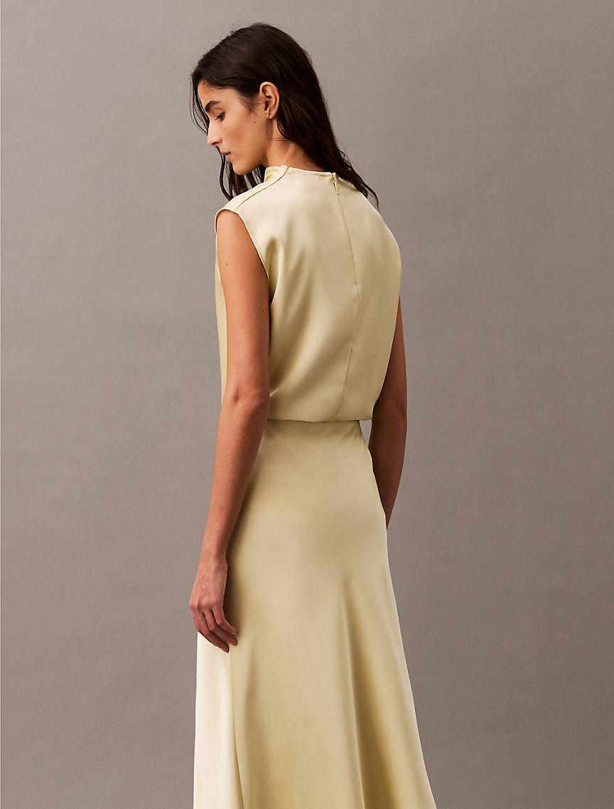 Matte Satin Midi Skirt Product Image