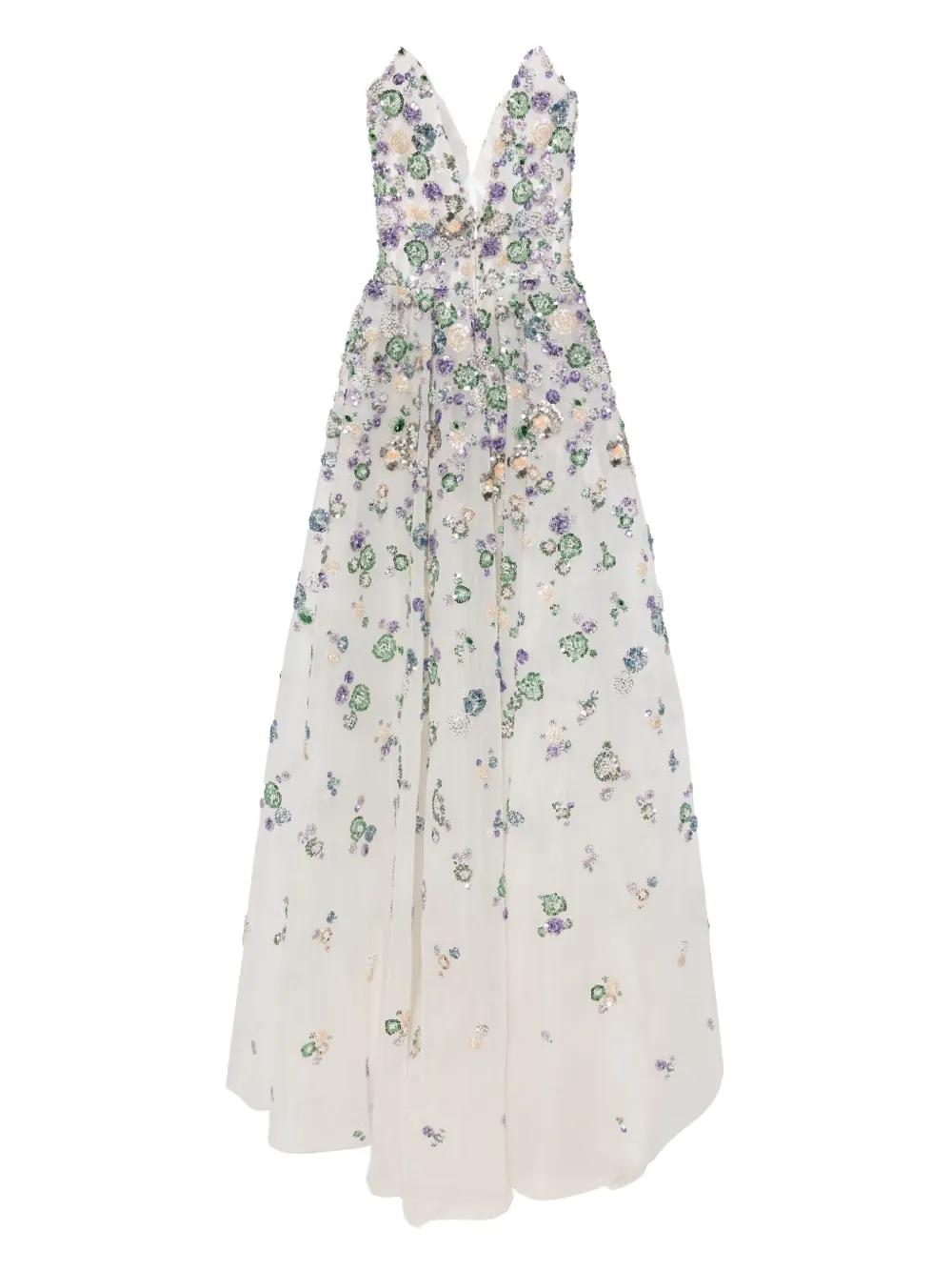 beaded tulle gown Product Image