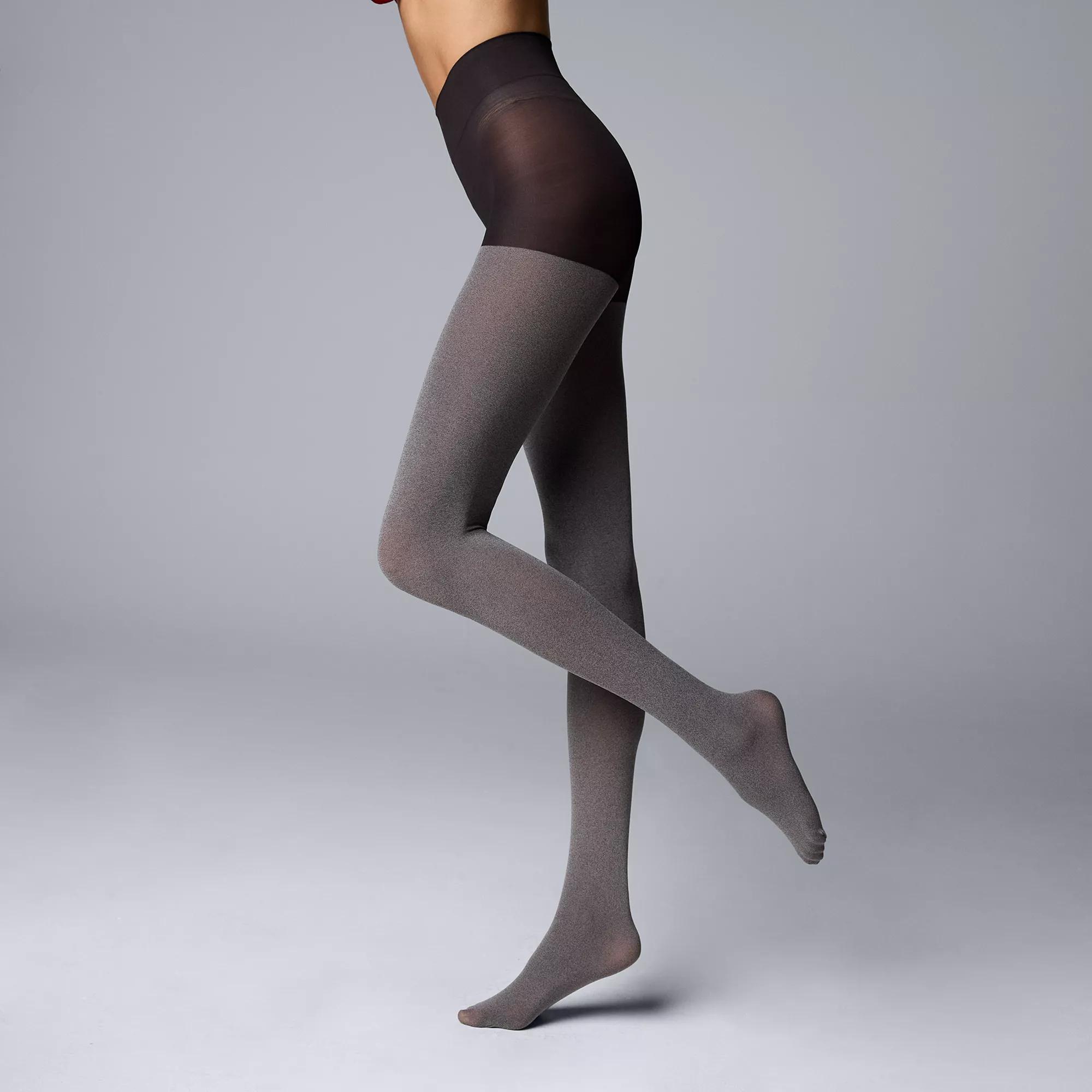 Women's Simply Vera Vera Wang Opaque 90D Control Top Tights,  Product Image