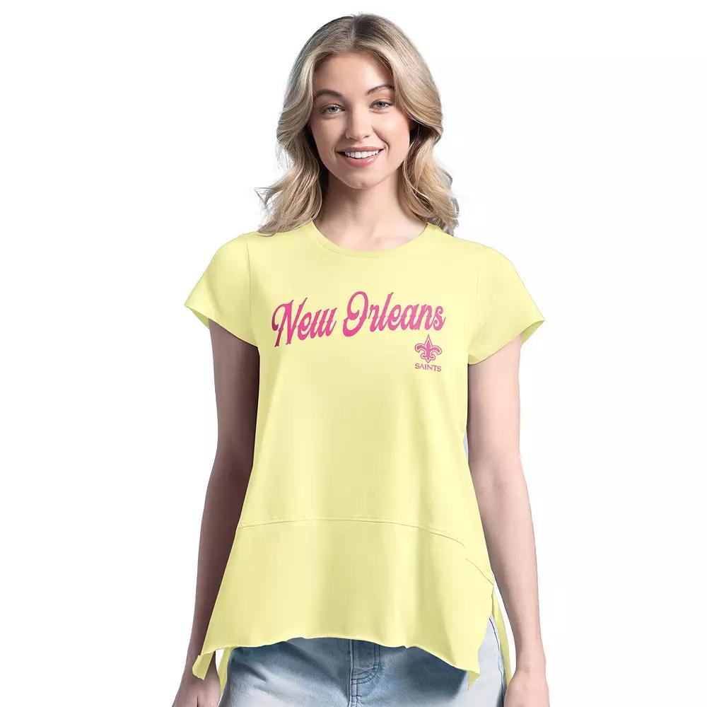 Women's Margaritaville Yellow New Orleans Saints Gametime Is Paradise T-Shirt,  Product Image