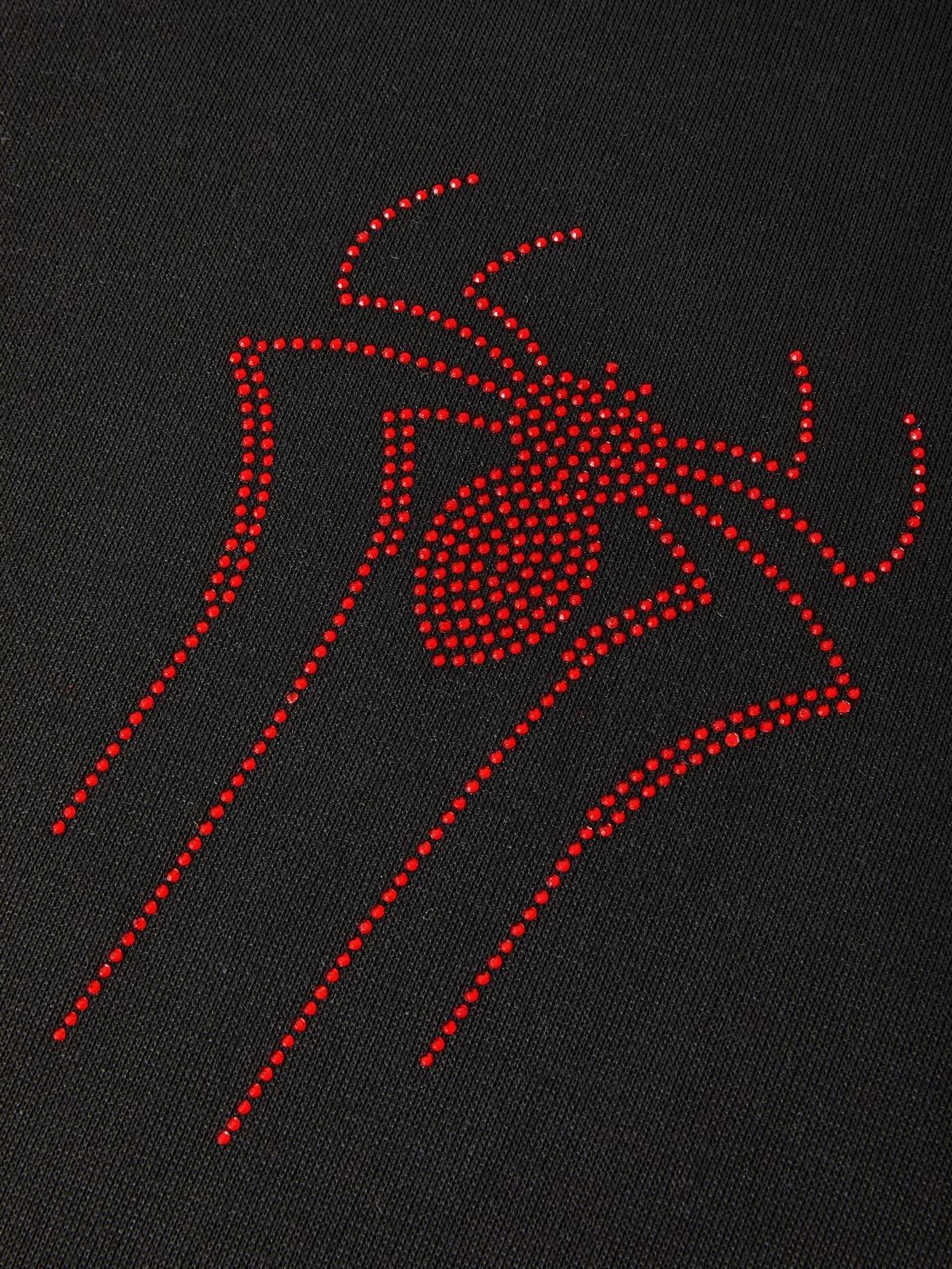 Rhinestone Spider Zip Up Hoodie Product Image