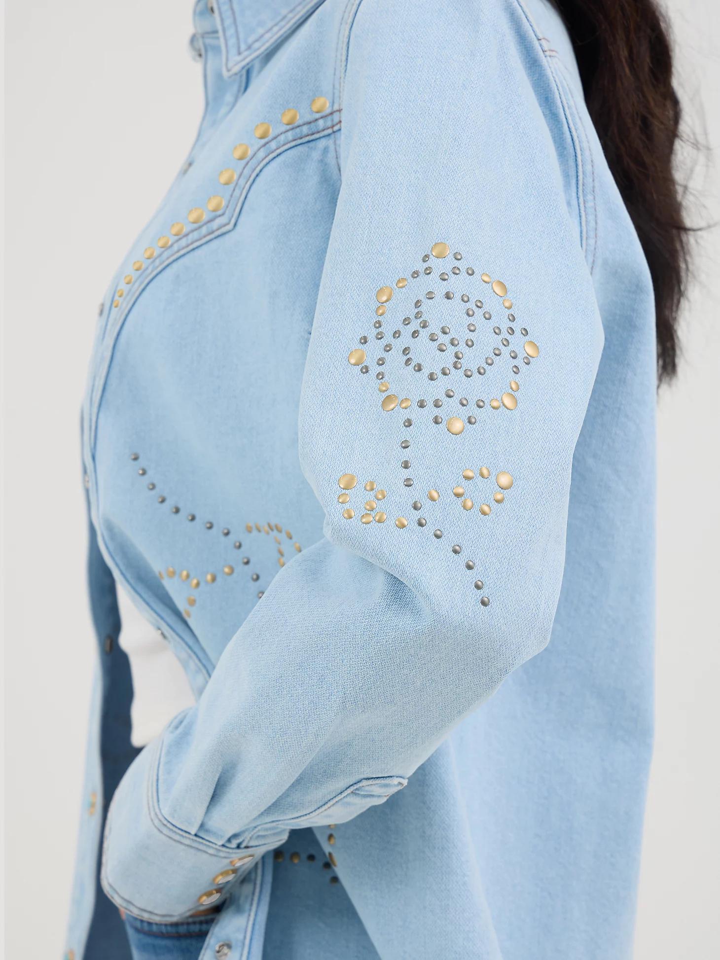 Wrangler® x Yellow Rose by Kendra Scott Studded Shacket | Women's JACKETS & OUTERWEAR | Wrangler® Product Image