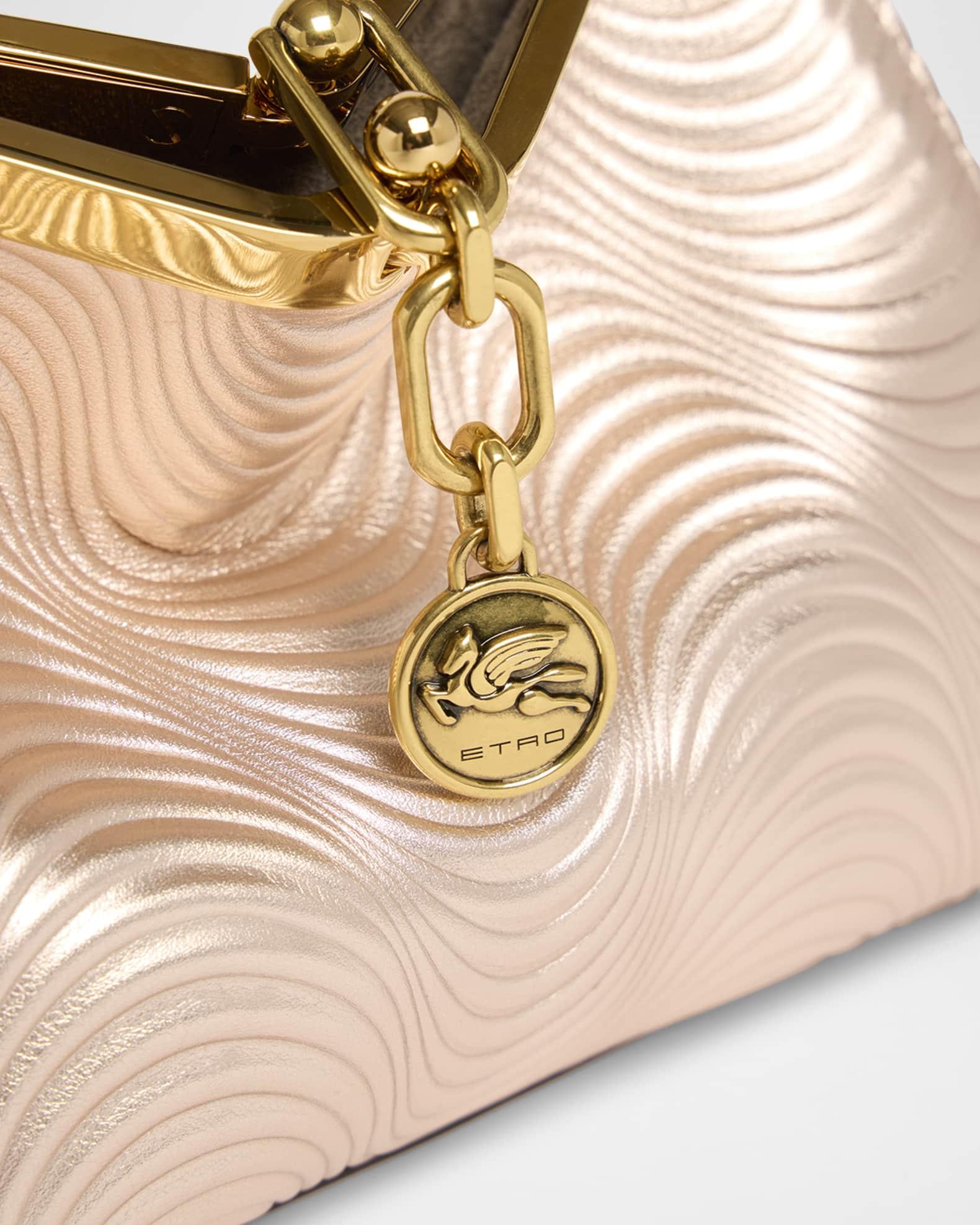 Vela Wavy Laminated Leather Shoulder Bag Product Image