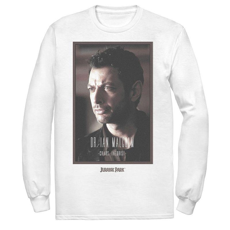 Men's Jurassic Park Dr. Ian Malcolm Chaos Theorist Long Sleeve Tee,  Product Image
