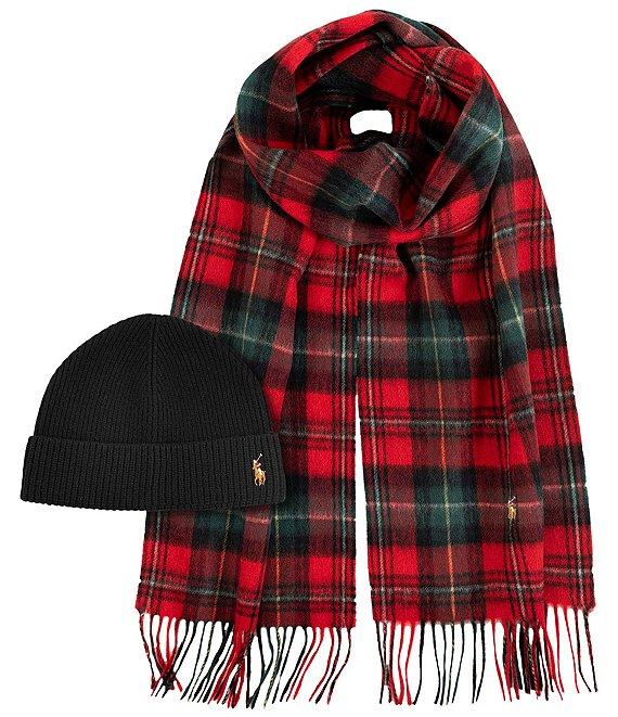 Polo Ralph Lauren Holiday Plaid Scarf & Hat Boxed Gift Set Product Image