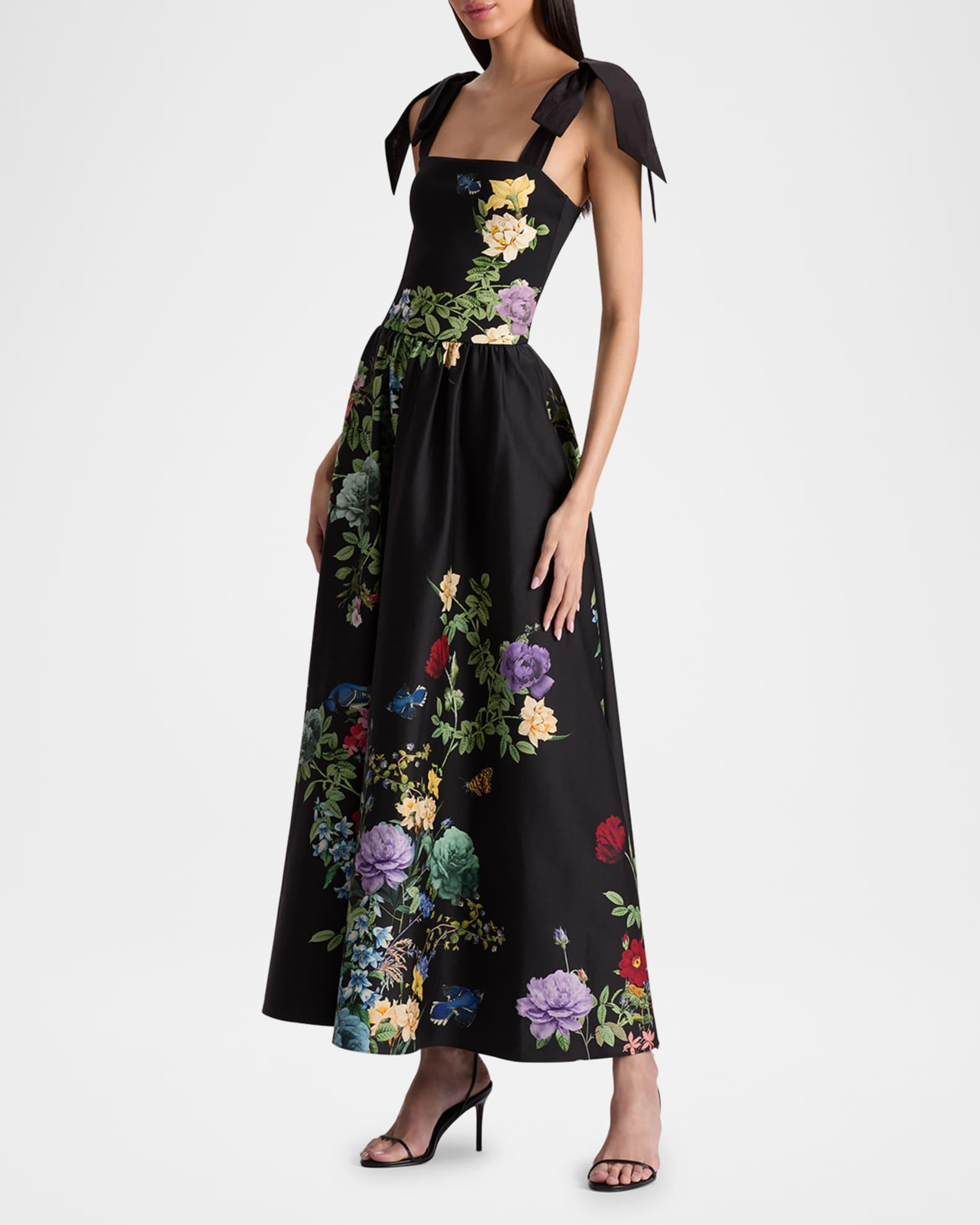 Oriana Tie Strap Drop-Waist Midi Dress Product Image