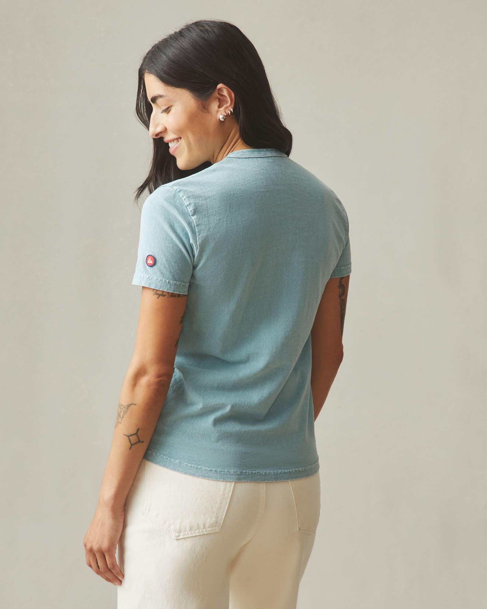 Women's Vintage Crew Tee - Mineral Wash Blue Mineral Product Image