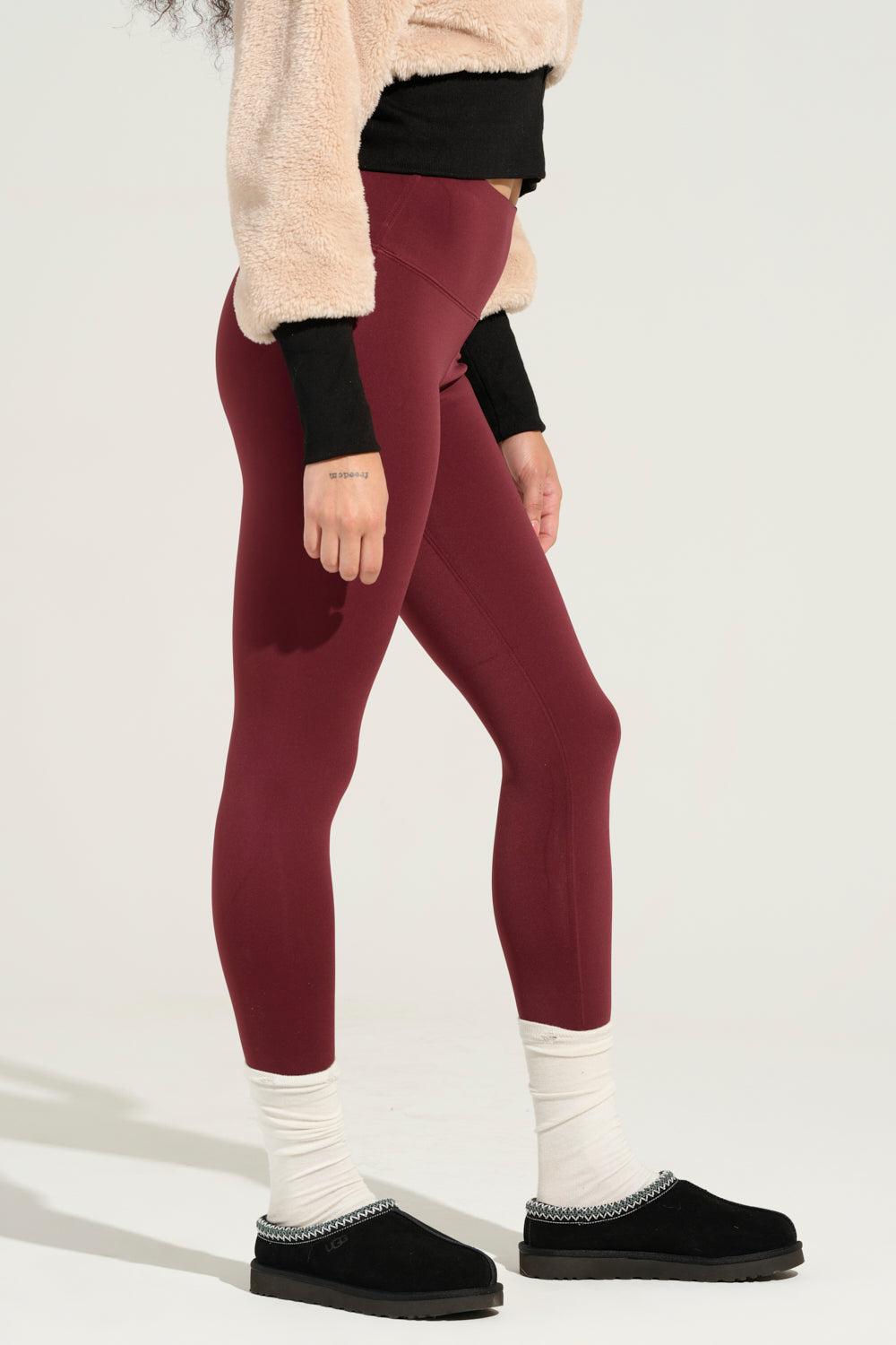 SNUGGLE FLEX FLEECE LEGGING IN RED Product Image
