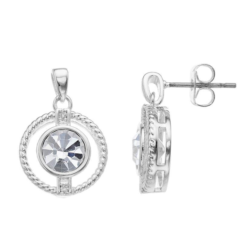 City Luxe Cubic Zirconia Simulated Birthstone Drop Earrings, Women's, Silver Tone October Product Image