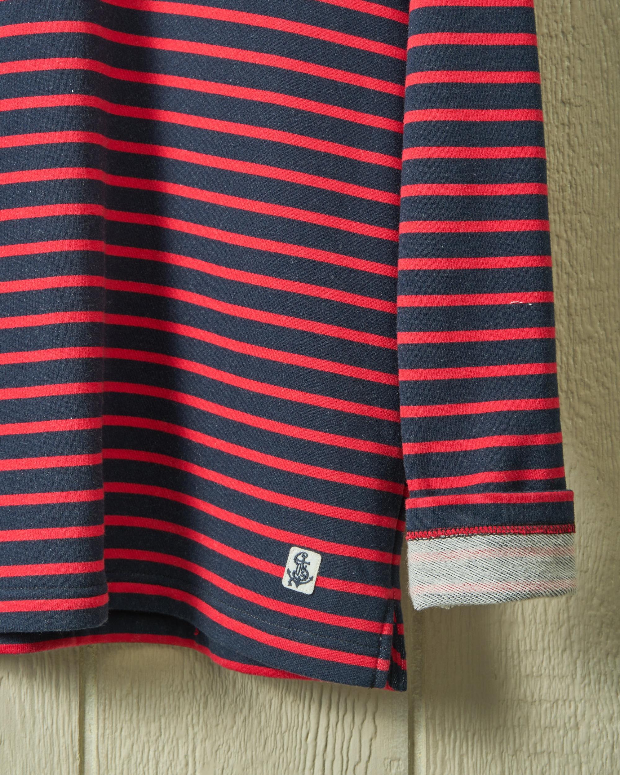 Acadia Polo in Navy/Breton Red Loopback Terry Product Image