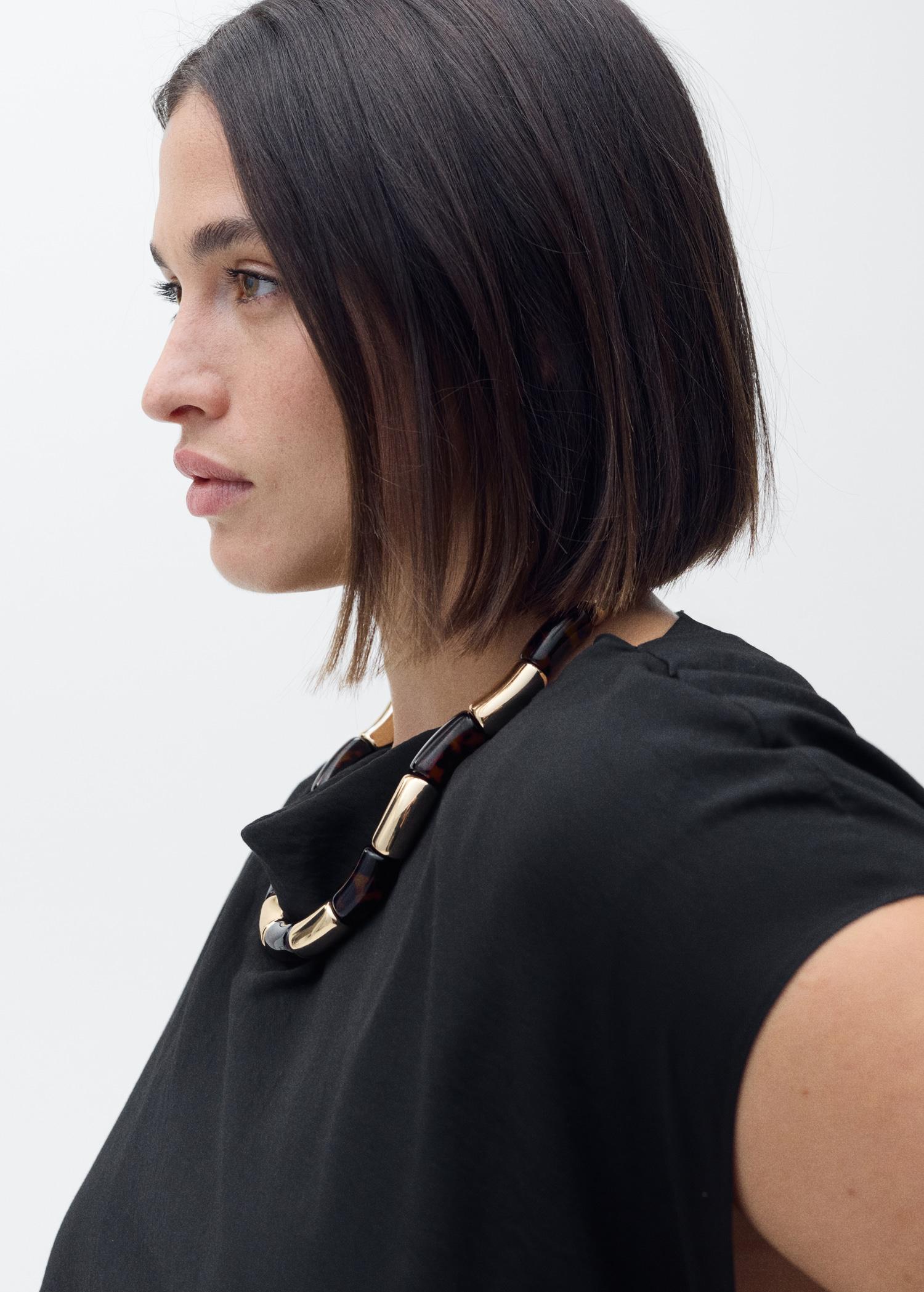 Draped straight dress - Women | MANGO USA Product Image