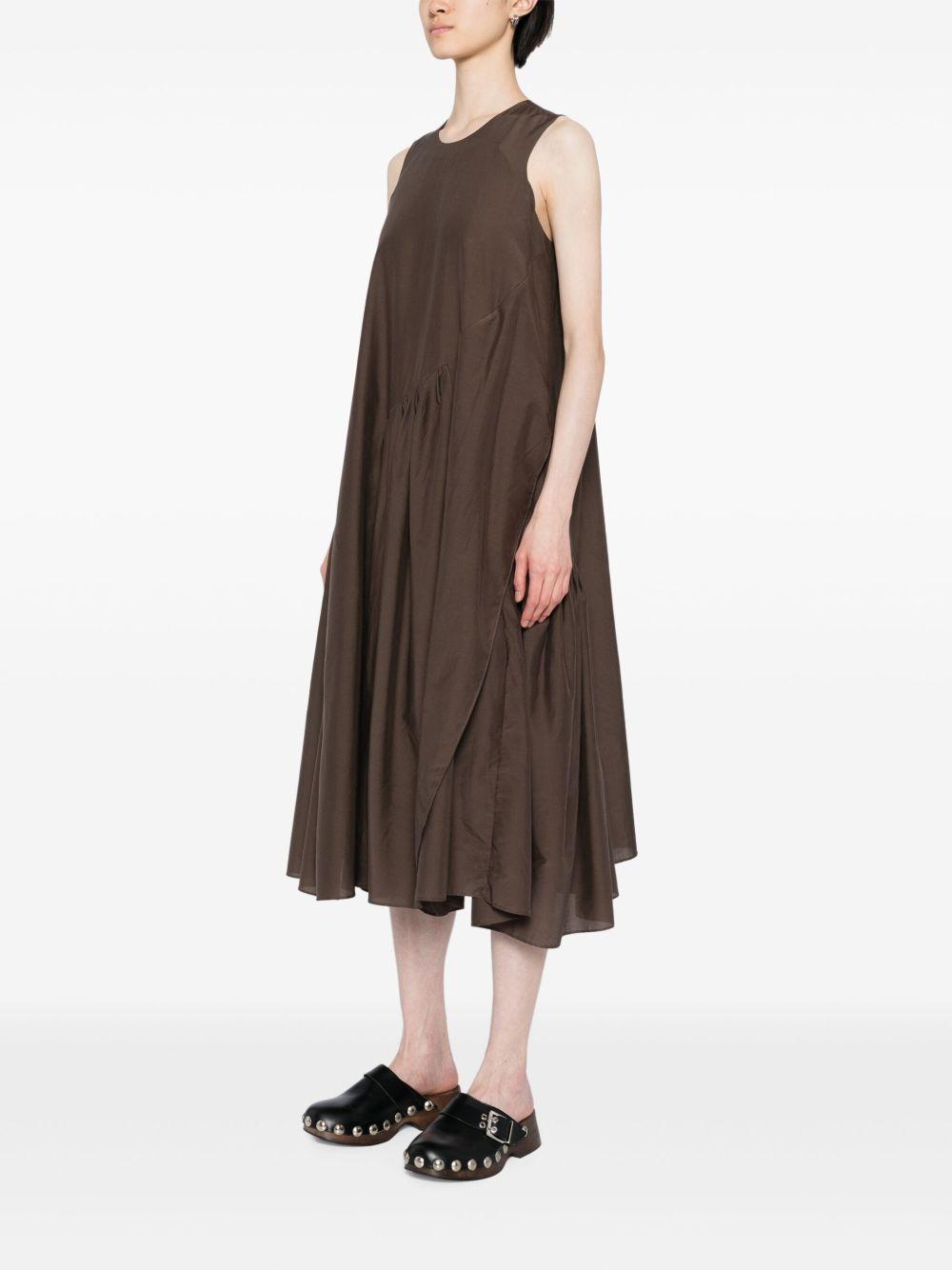 pleated asymmetric-hem dress Product Image