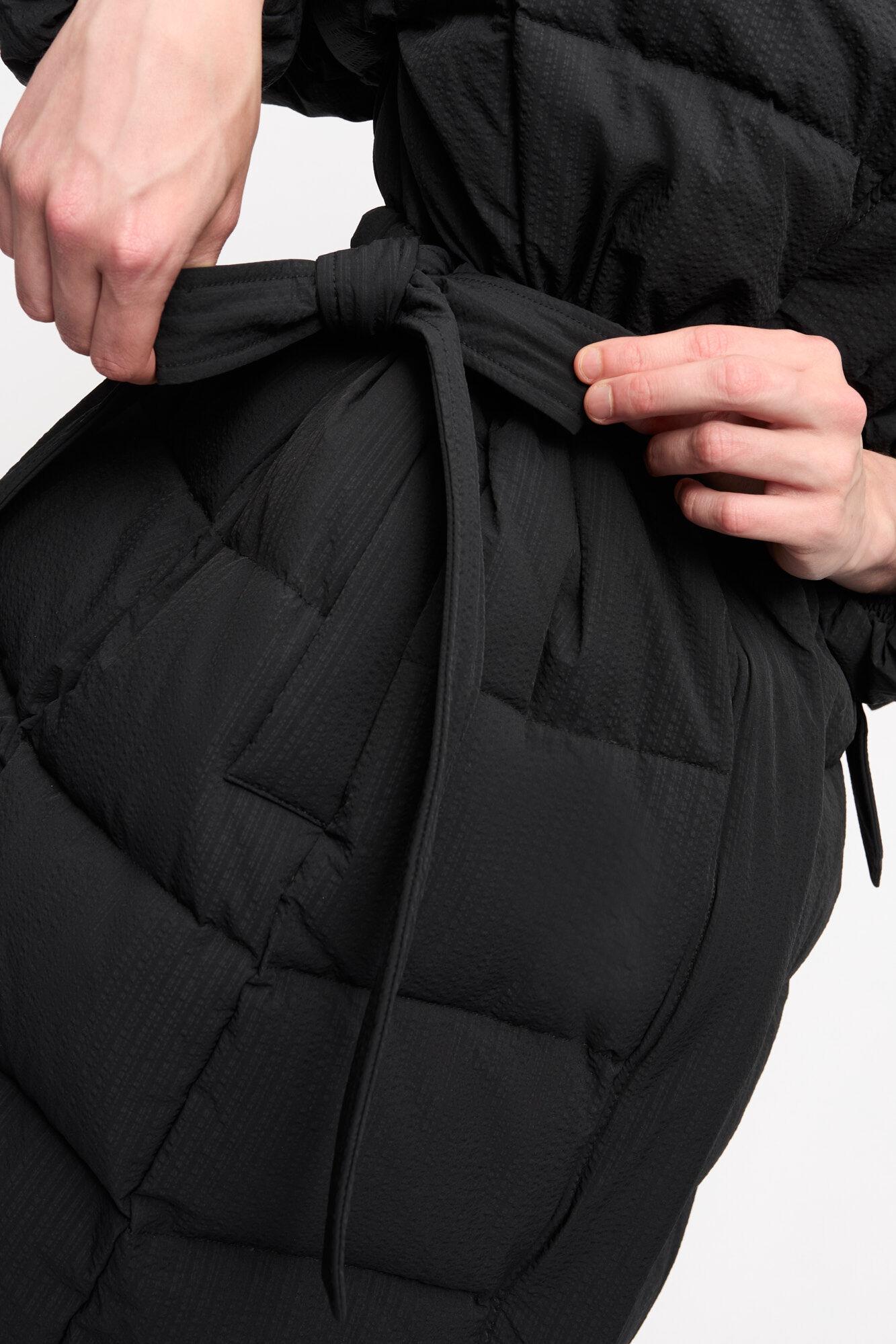 Black Tech Puffer Coat Product Image