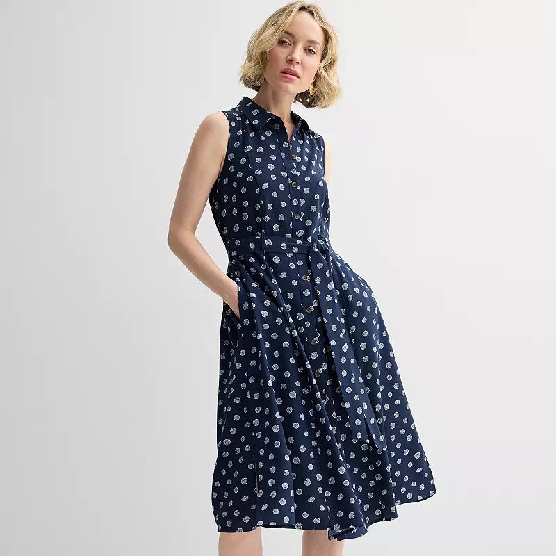 Women's Croft & Barrow® Y-Neck Shirtdress,  Product Image