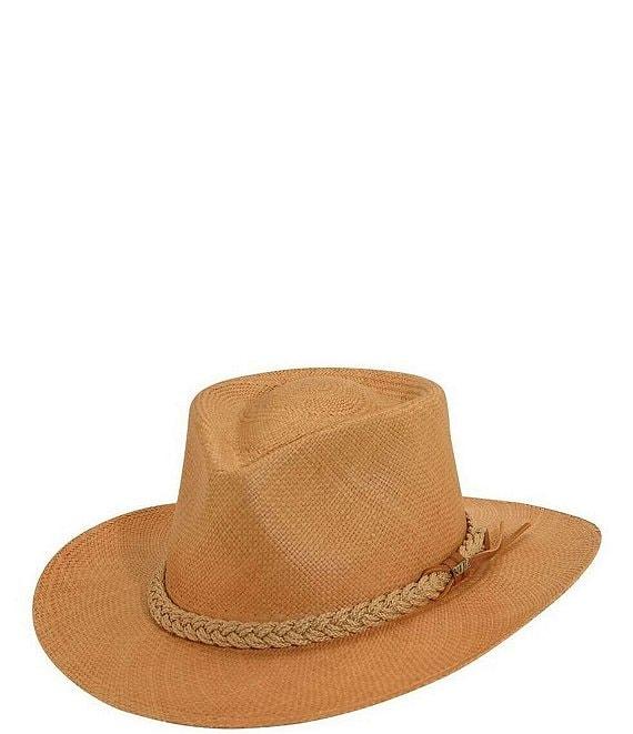 Dorfman Milano Scala Genuine Panama Outback Taos 3#double; Brim Hat Product Image