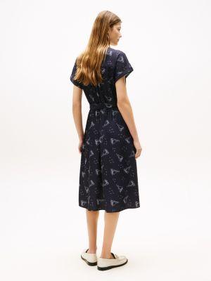 Nautical Print Midi Dress Product Image