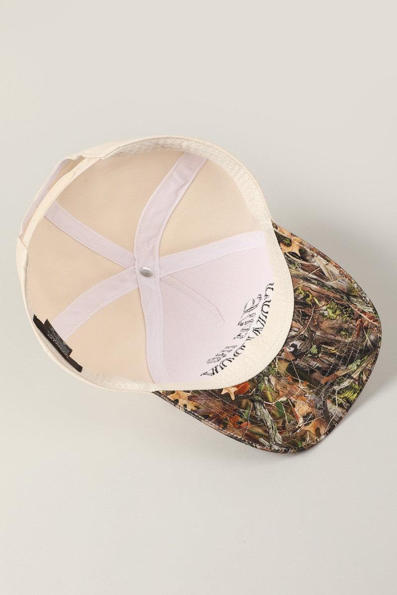 Kiss Me Cowboy Camo Trucker Hat Product Image