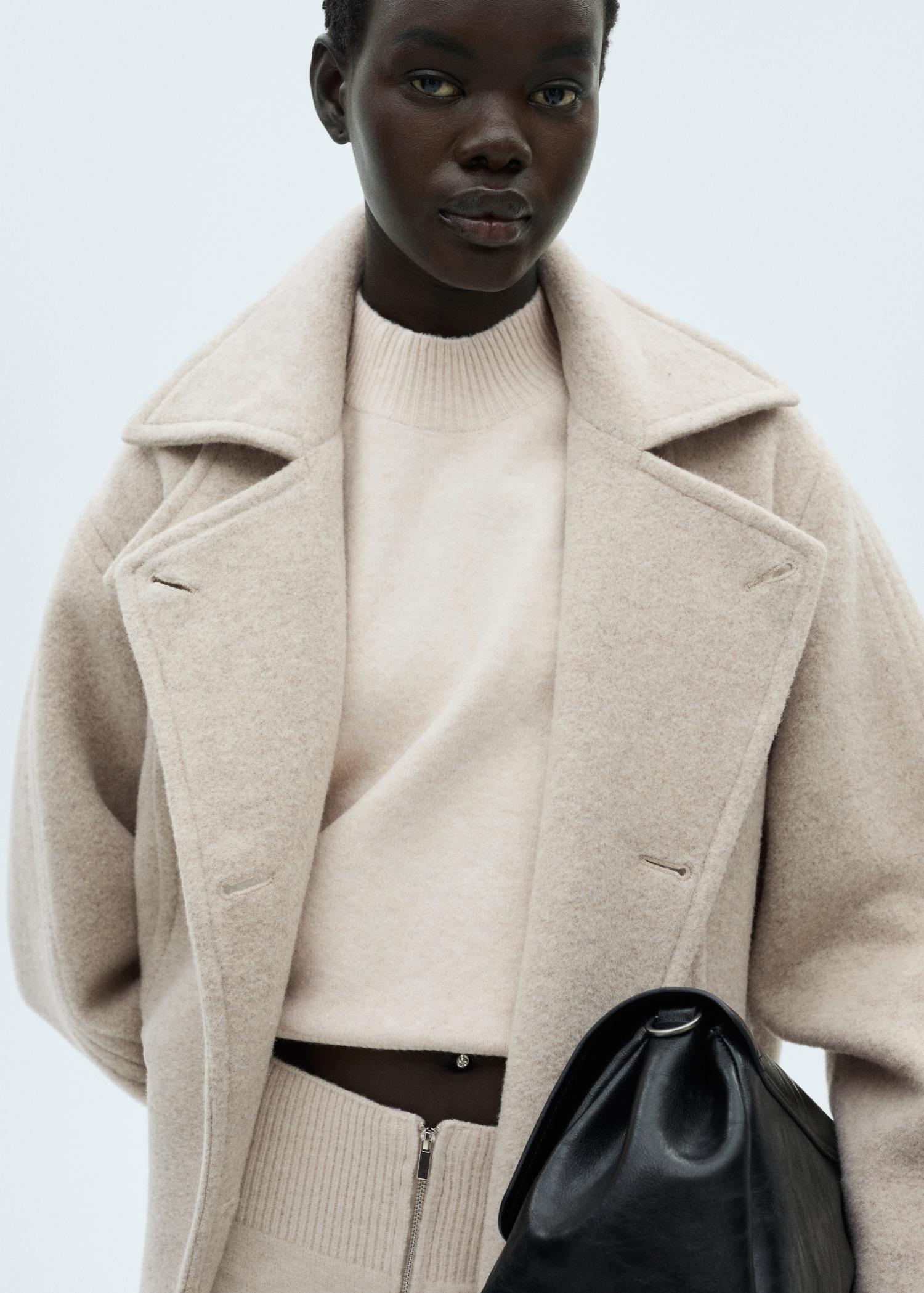 Perkins neck knitted sweater - Women | MANGO USA Product Image