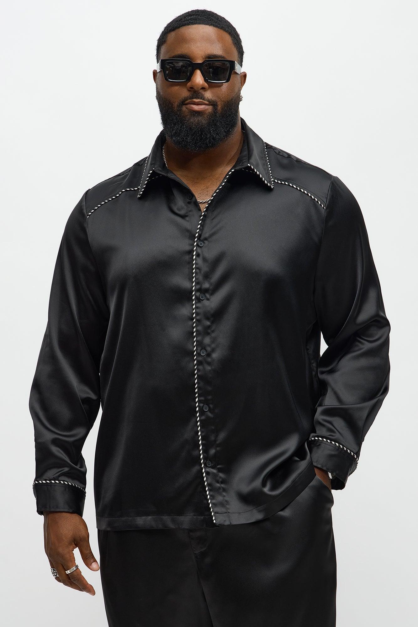 Luxe Button Up Shirt - Black Male Product Image