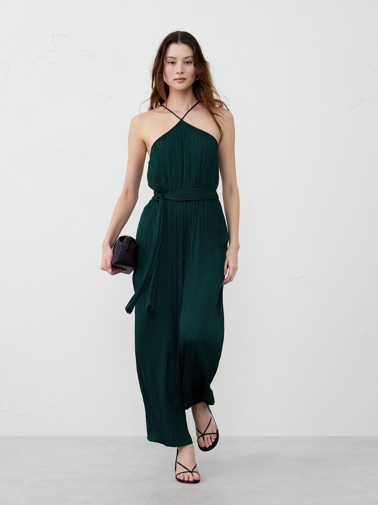 Halter Elastic-Waist Jumpsuit Product Image
