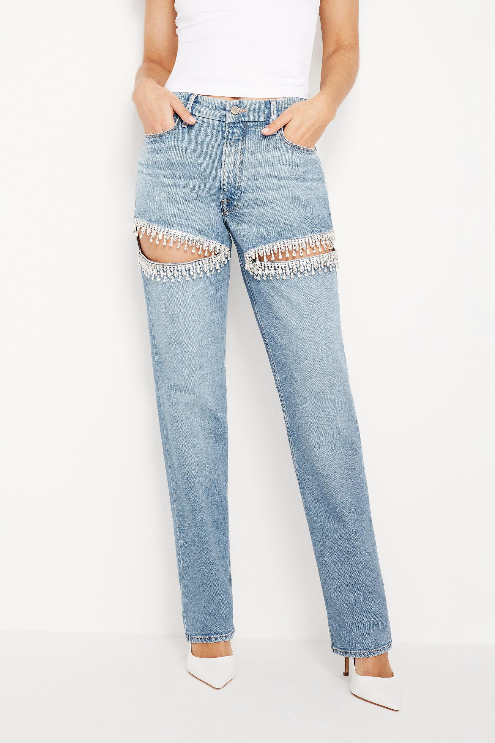 GOOD ICON STRAIGHT DIAMOND JEANS | INDIGO357 Product Image
