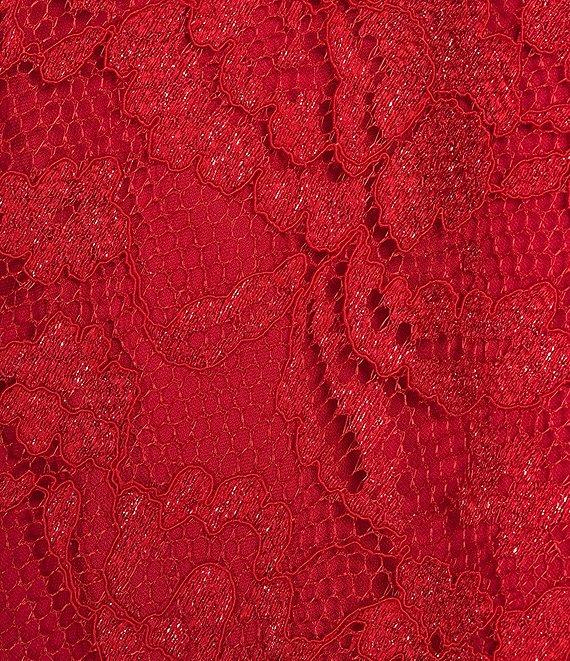 B. Darlin Floral Lace Sleeveless Halter V-Neck Dress Product Image