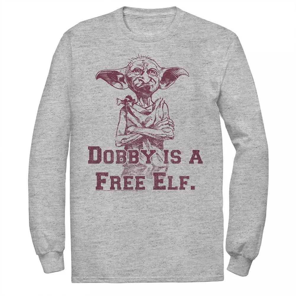 Men's Harry Potter Dobby Is A Free Elf Sketch Long Sleeve Graphic Tee,  Product Image
