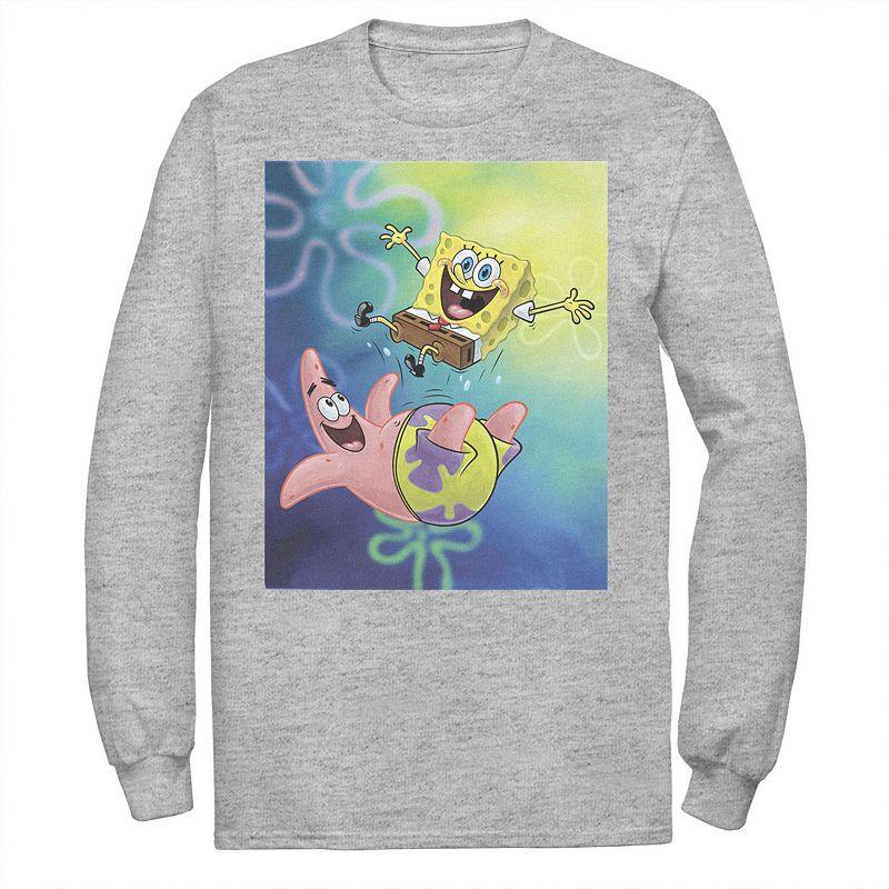 Men's Nickelodeon Spongebob Squarepants Patricks Star Best Buddies Long Sleeve Graphic Tee,  Product Image