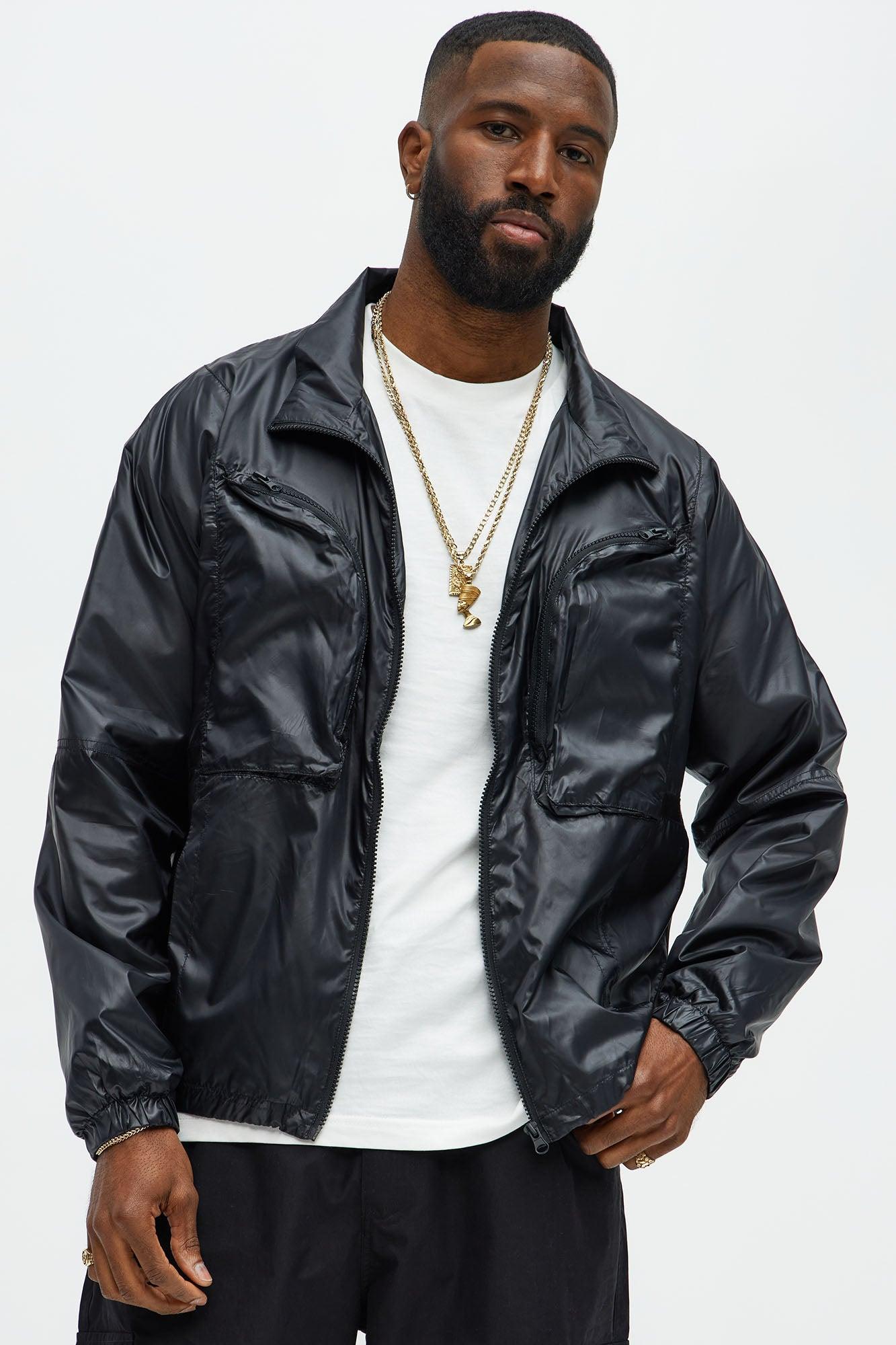 Winston Zip-Up Nylon Jacket - Black Product Image