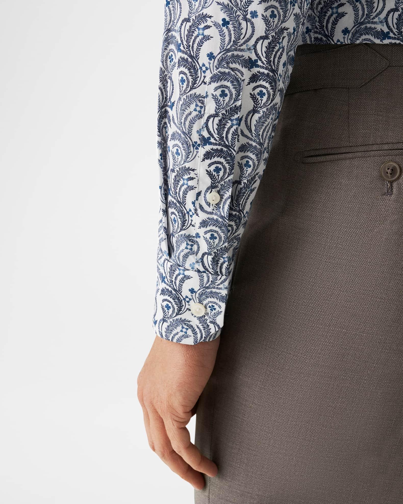 Men's Signature Twill Floral Slim-Fit Dress Shirt Product Image