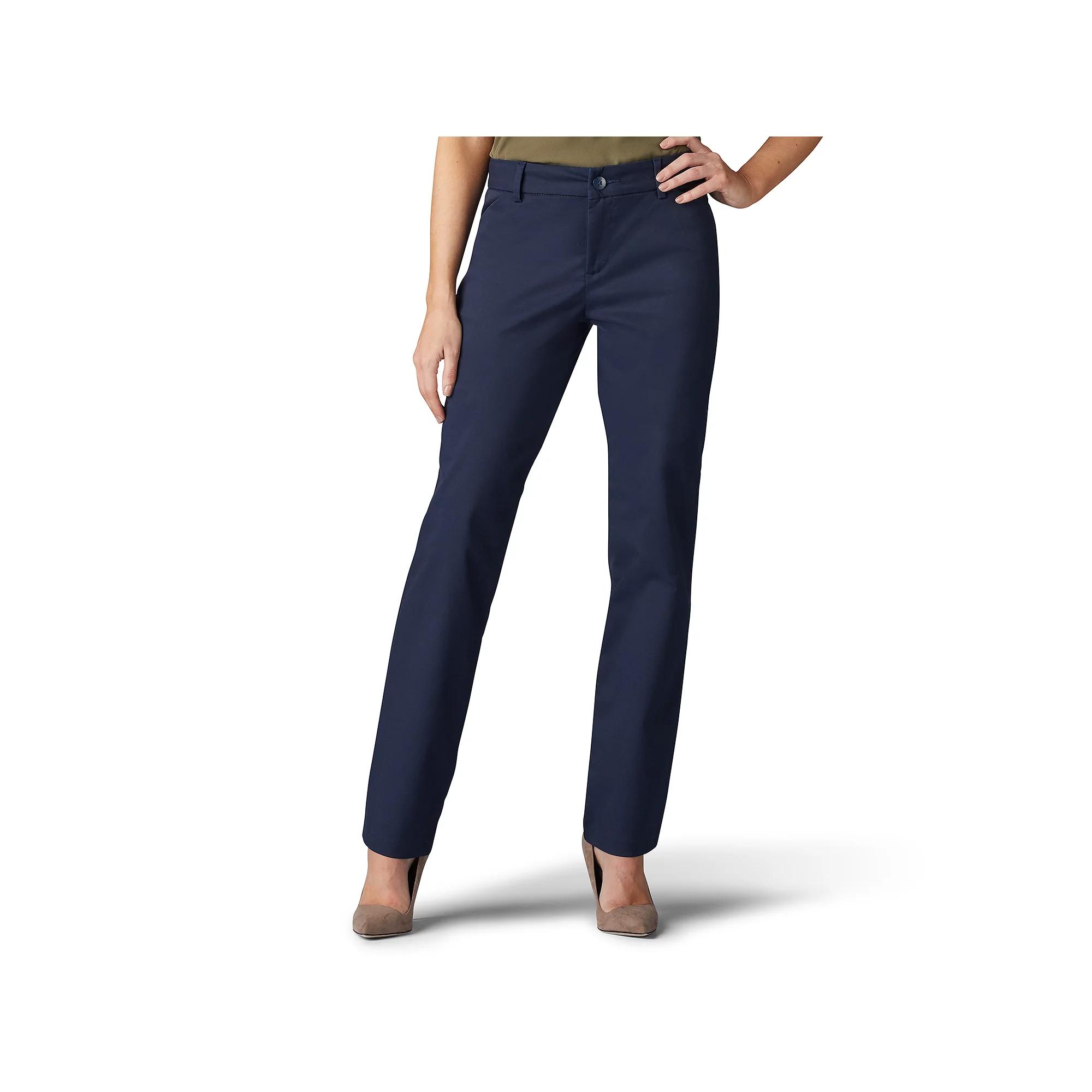 Women's Lee® Wrinkle-Free Relaxed Fit Straight-Leg Pants,  Product Image