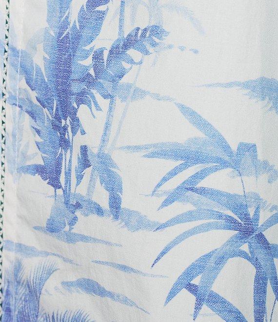 Tommy Bahama Fortuna Fronds Poplin Tassel Short Sleeve Top Product Image