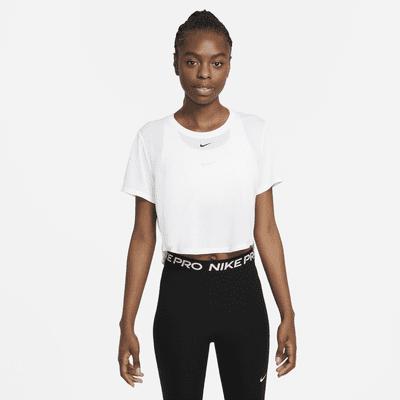 Nike Womens Dri-FIT One Standard Fit Short-Sleeve Cropped Top | DD4954-100 Product Image