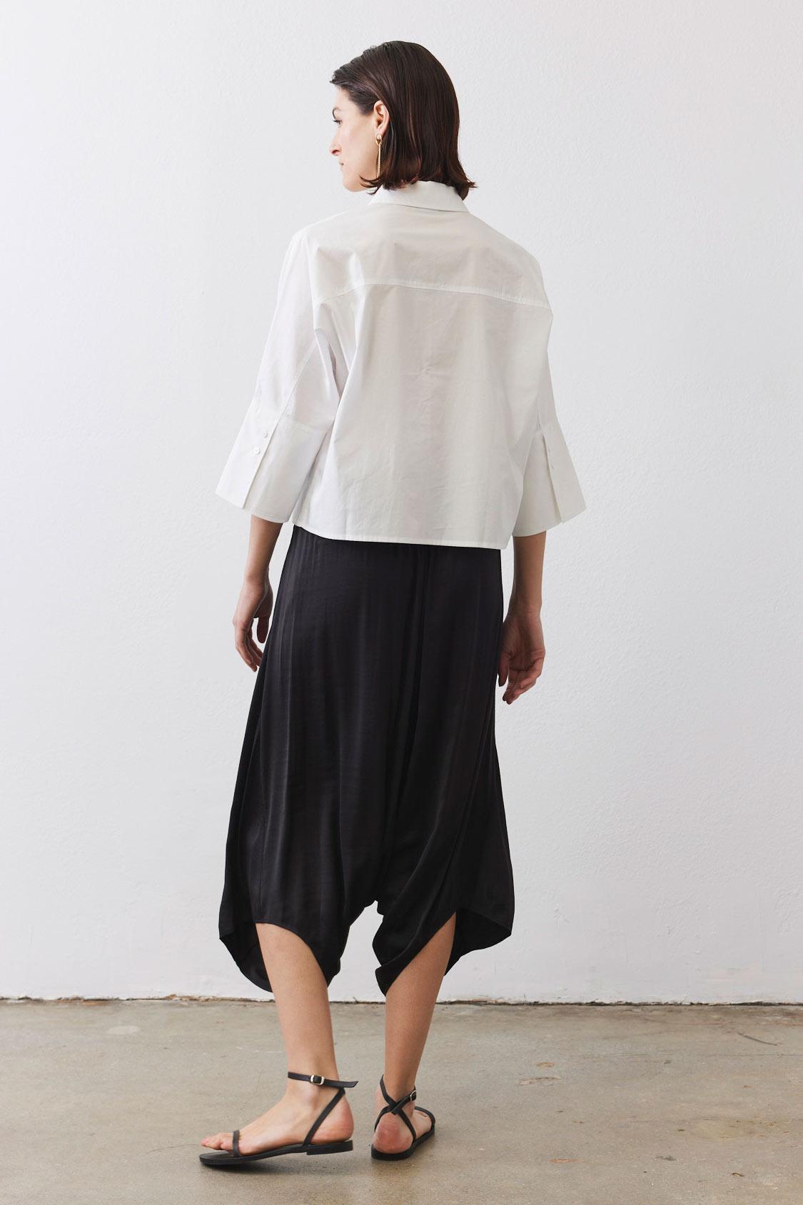 Oversized Poplin Cropped Blouse Product Image