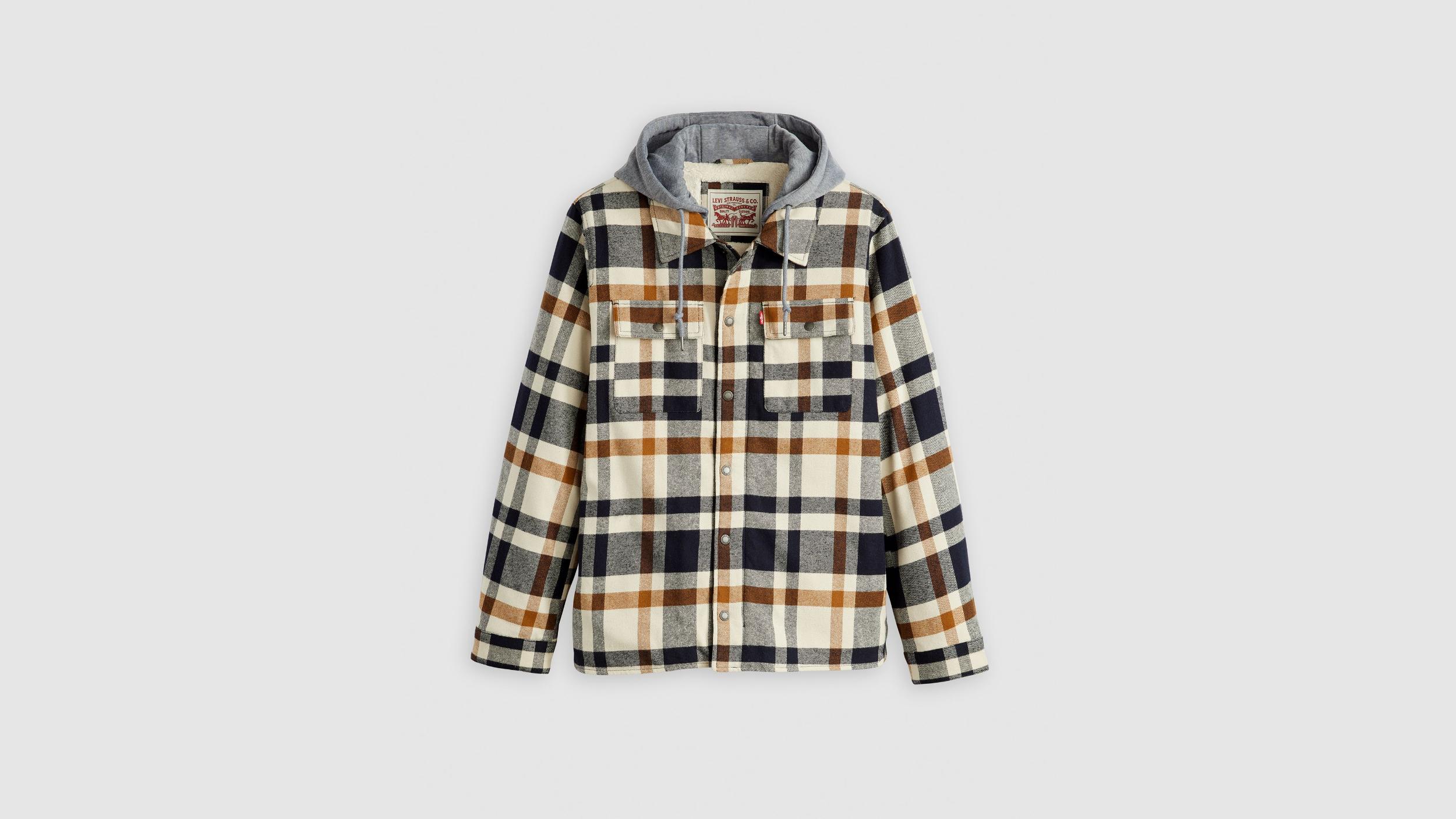 Cotton Plaid Sherpa Lined Shacket Product Image
