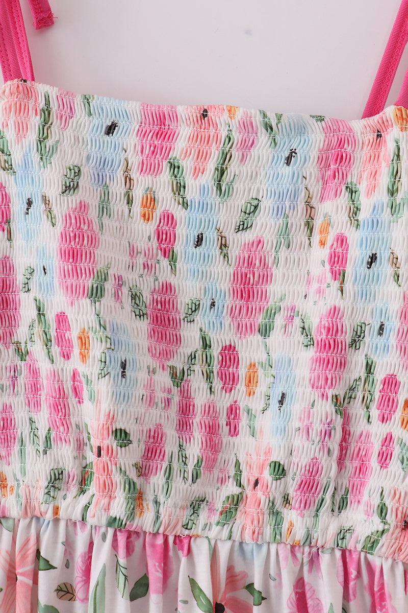 Bow applique print mom&me dress Product Image