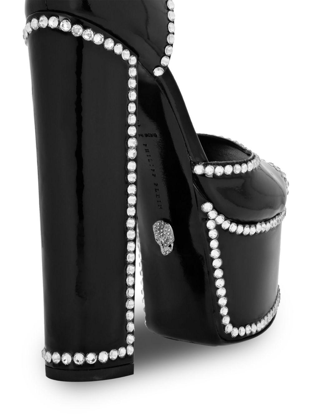 crystal-embellished heeled platform sandals Product Image