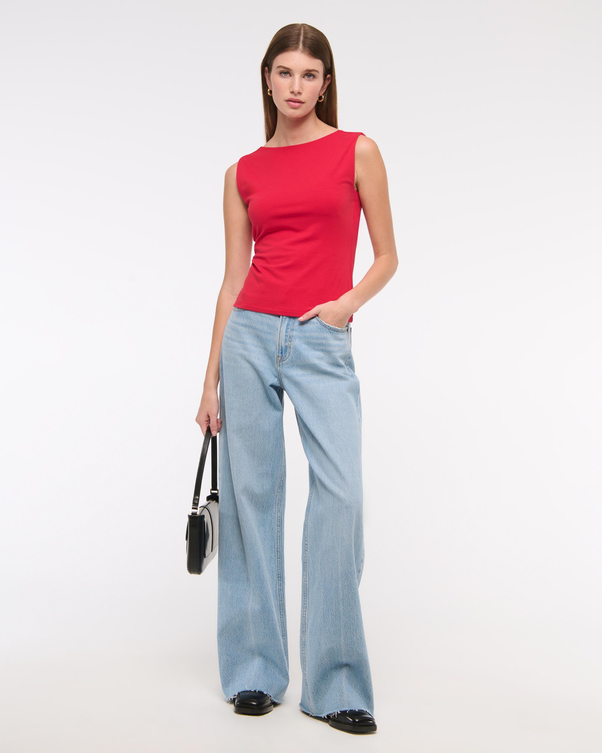 Draped Cowl Back Top Product Image