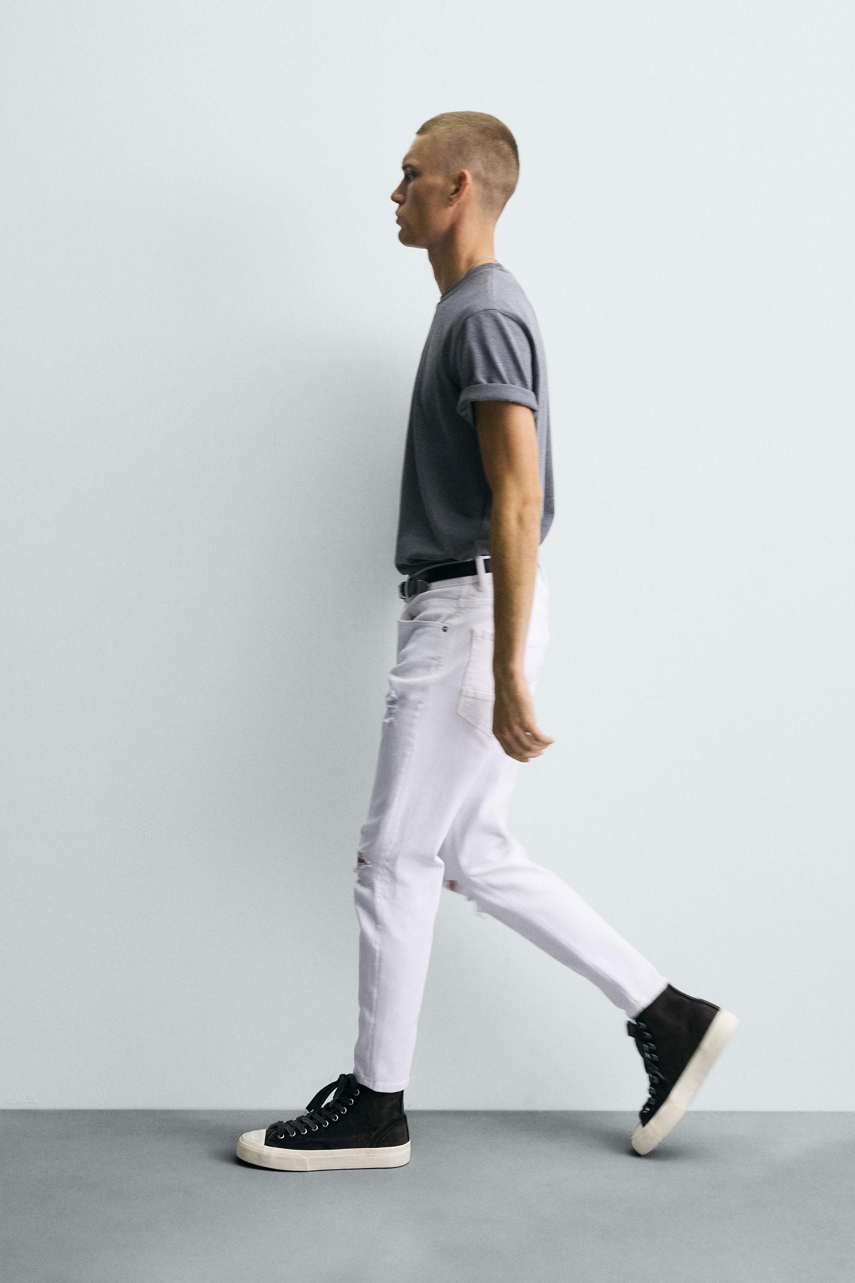 RIPPED SKINNY FIT JEANS Product Image