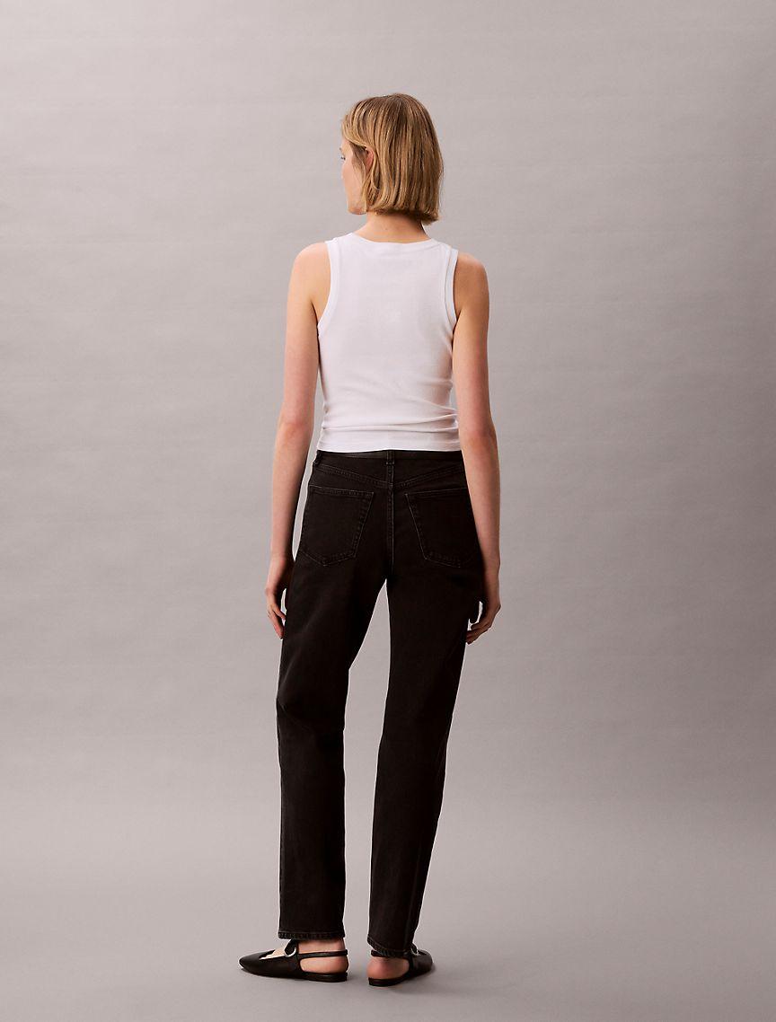 High Rise Straight Jeans Product Image