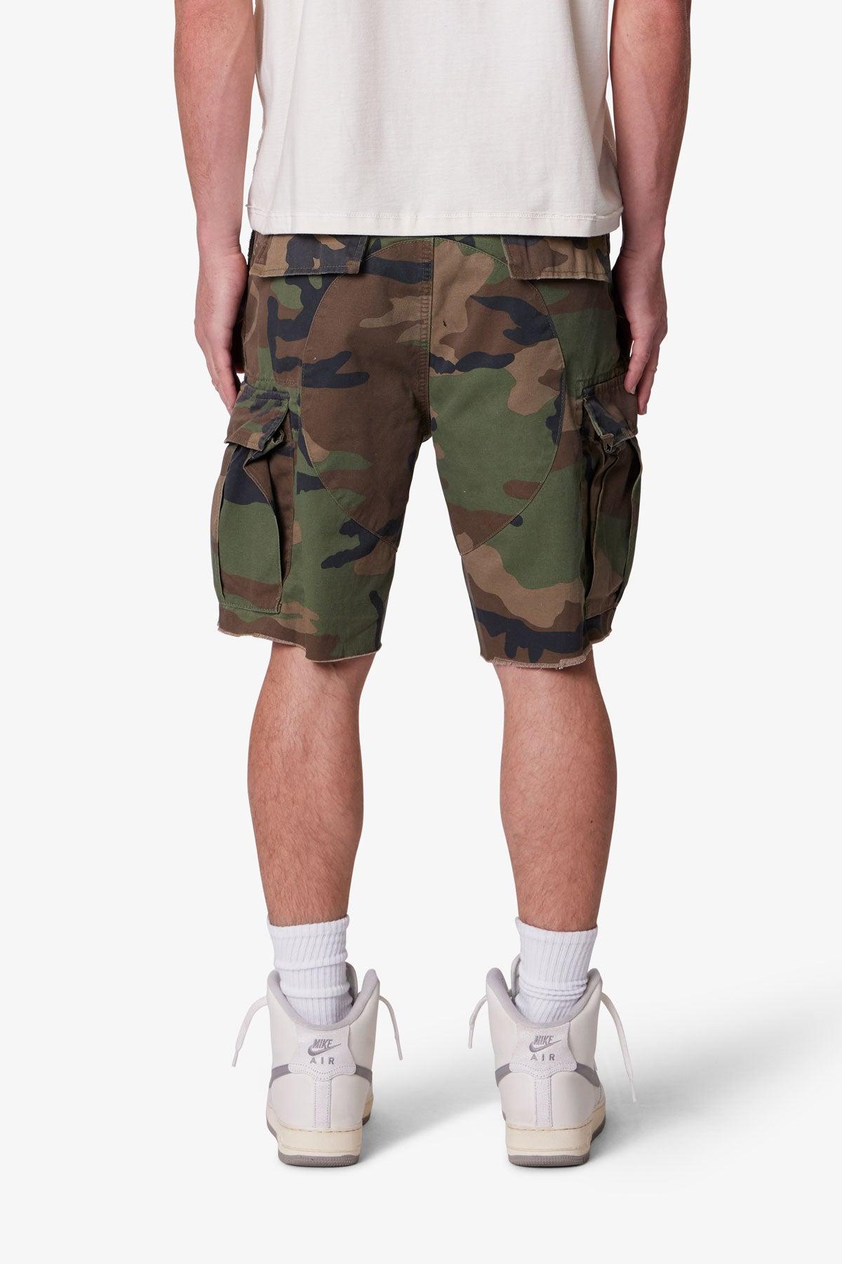 Distressed Cargo Shorts - Camo Product Image