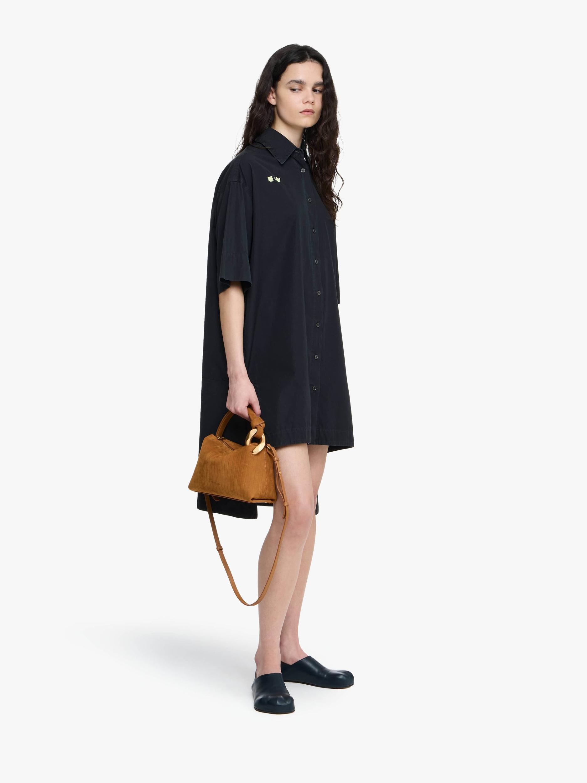 SHORT SLEEVE STEP HEM SHIRT DRESS Product Image