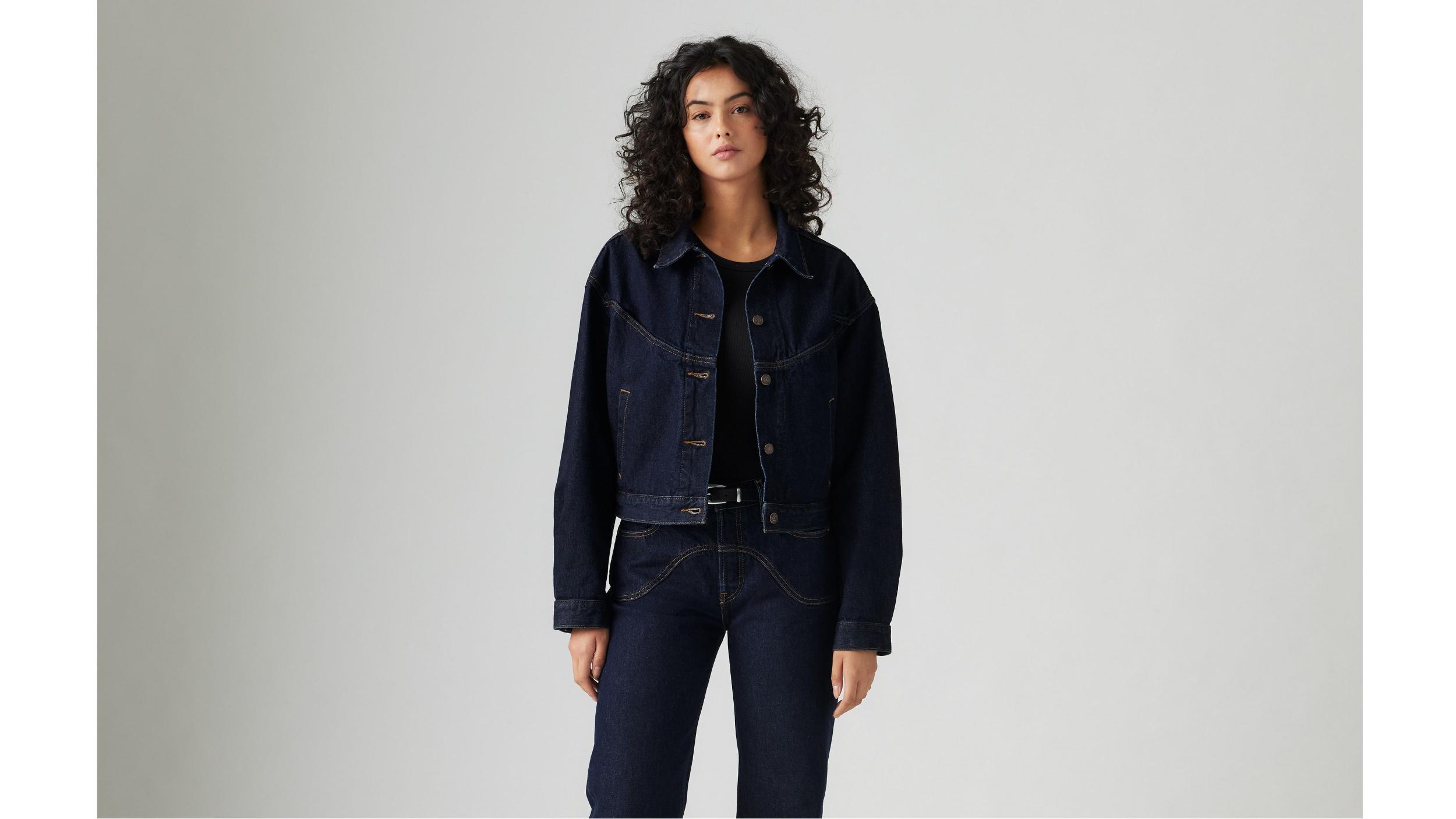 Shrunken '90s Western Trucker Jacket Product Image