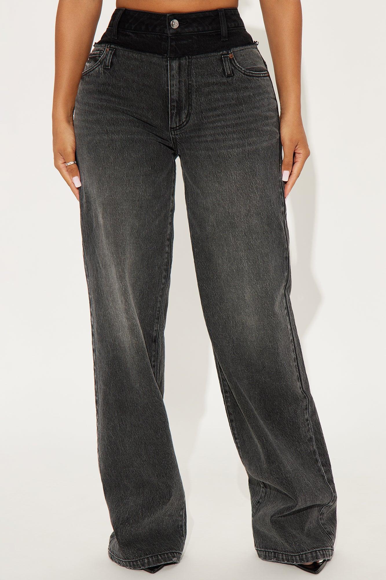 Tall Do Over Non Stretch Straight Leg Jeans - Black Wash Product Image