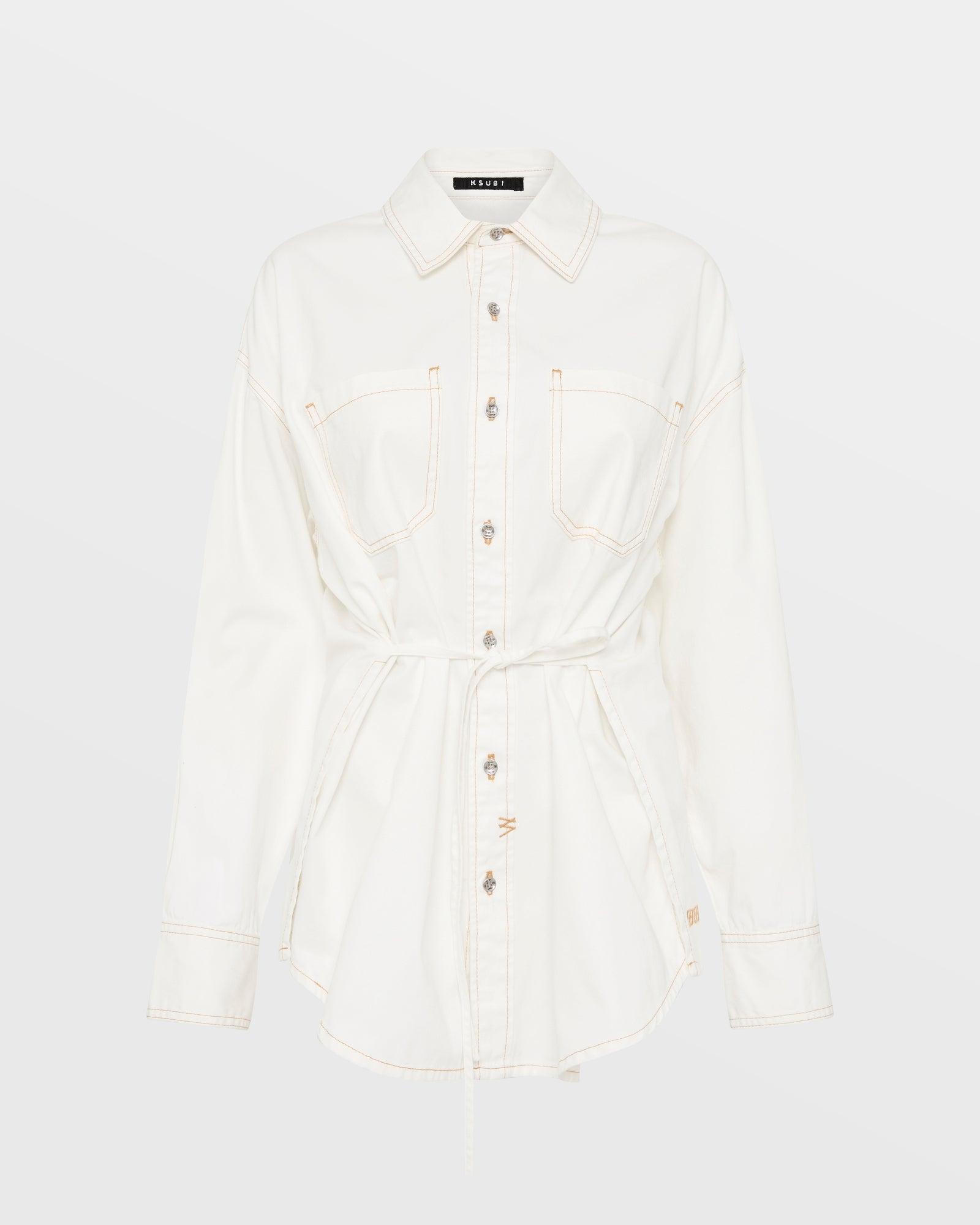 OVERSIZED TIE LS SHIRT SUGAR RUSH Female Product Image