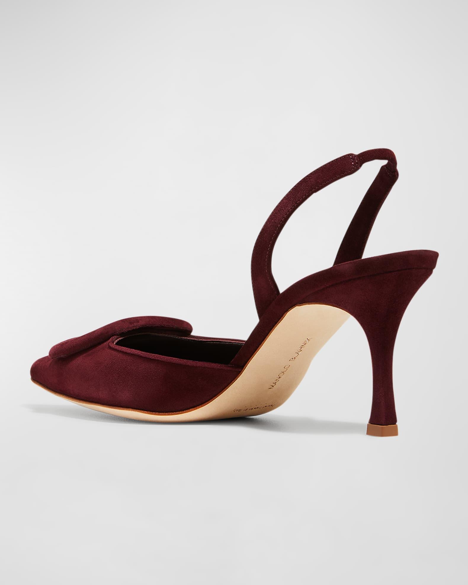 Maysli Suede Buckle Halter Pumps Product Image