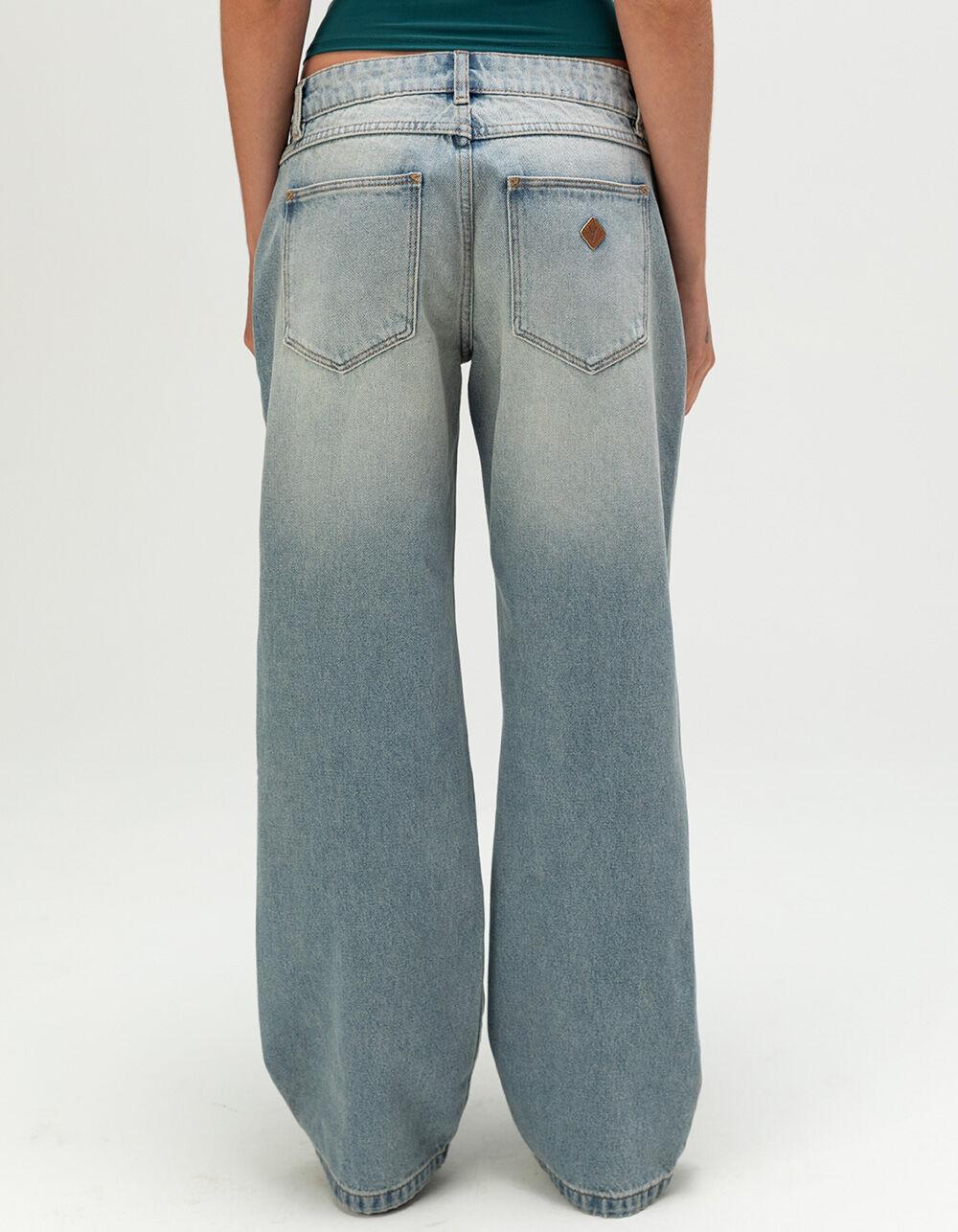 ABRAND Caitlin 99 Low Womens Baggy Jeans - LIGHT WASH Product Image